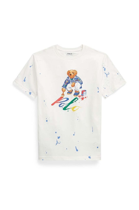 Polo Ralph Lauren t-shirt bawełniany dziecięcy nadruk biały 323925604001