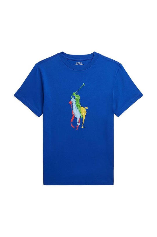 Polo Ralph Lauren t-shirt bawełniany dziecięcy nadruk niebieski 323925614002