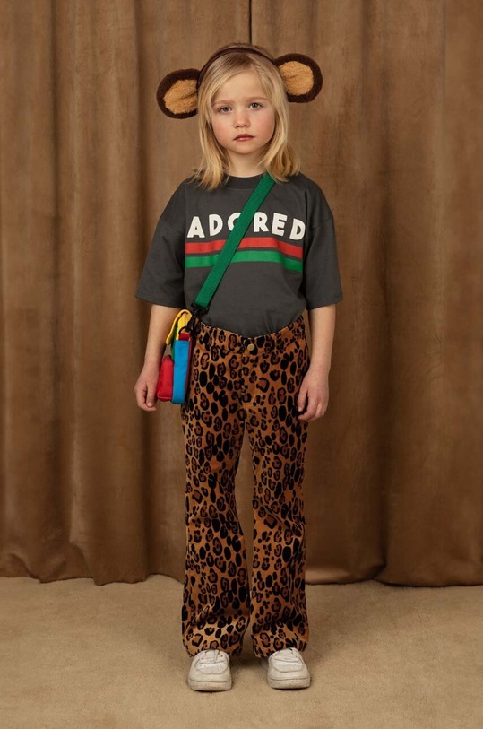 Mini Rodini t-shirt bawełniany dziecięcy nadruk czarny 2412012199