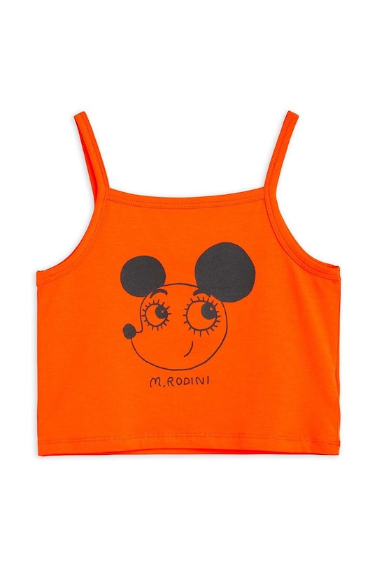 Mini Rodini t-shirt bawełniany dziecięcy pomarańczowy 2412012300