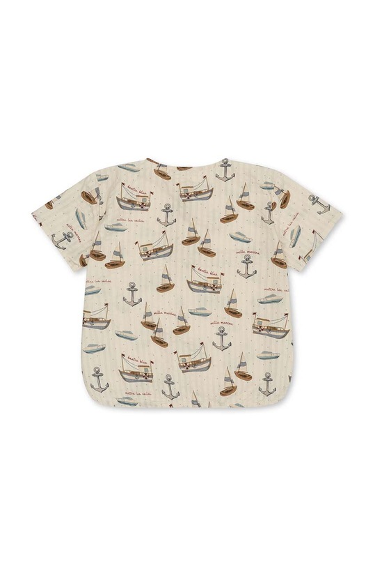 Детская хлопковая футболка Konges Sløjd KS100053 бежевый SS24