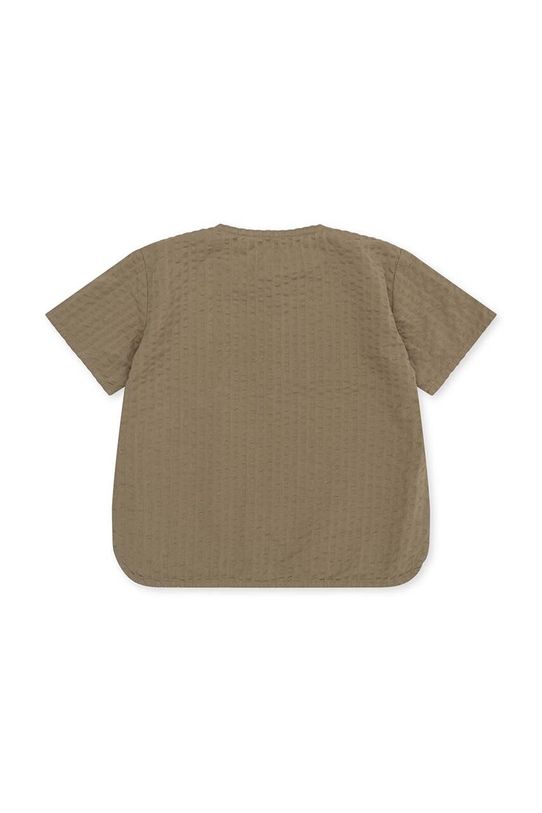 Konges Sløjd t-shirt bawełniany dziecięcy KS100053 brązowy SS24
