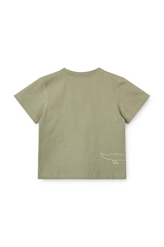 Băieți Liewood tricou de bumbac pentru copii Sixten Placement Shortsleeve T-shirt LW18799 verde