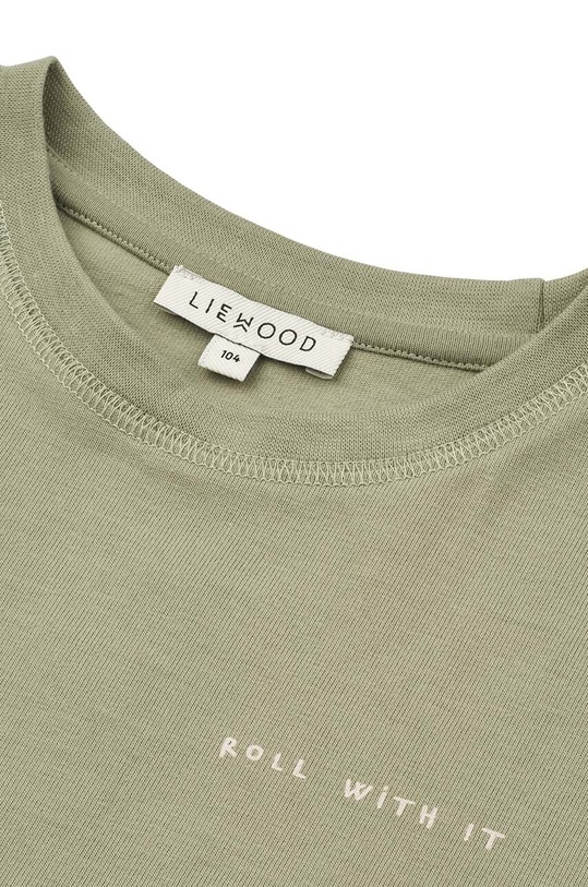 Liewood t-shirt bawełniany dziecięcy Sixten Placement Shortsleeve T-shirt zielony LW18799