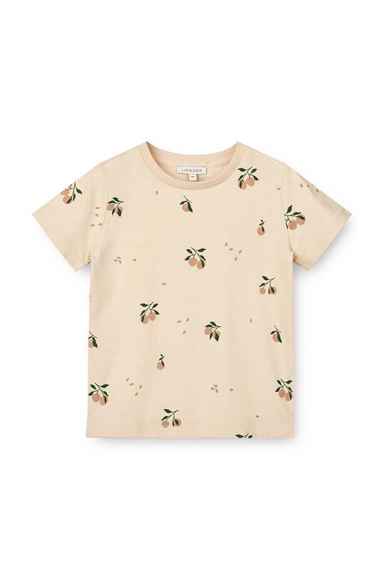Детская хлопковая футболка Liewood Apia Baby Printed Shortsleeve T-shirt хлопок розовый LW18826