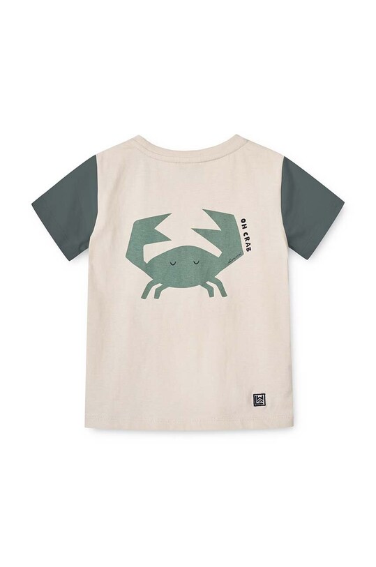 Liewood tricou din bumbac pentru bebelusi Apia Baby Placement Shortsleeve T-shirt LW19074 turcoaz SS24