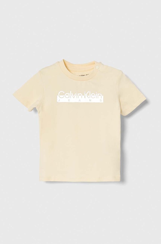 Dětské tričko Calvin Klein Jeans s elastanem béžová IN0IN00145.PPYH