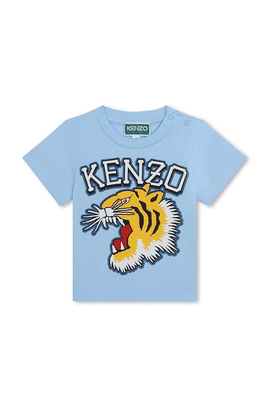 Dětské bavlněné tričko Kenzo Kids kulatý modrá K60381.