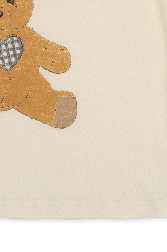 Konges Sløjd t-shirt z domieszką lnu KS100870 beżowy