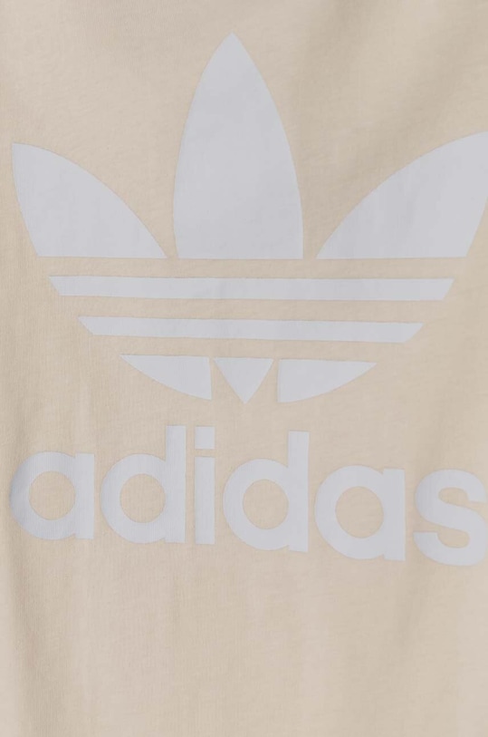 Dječaci Dječja pamučna majica kratkih rukava adidas Originals TREFOIL TEE IN8452 bež