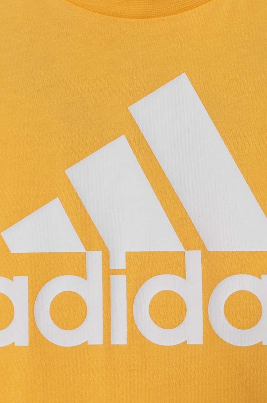 Chlapec Detské bavlnené tričko adidas IS2582 žltá