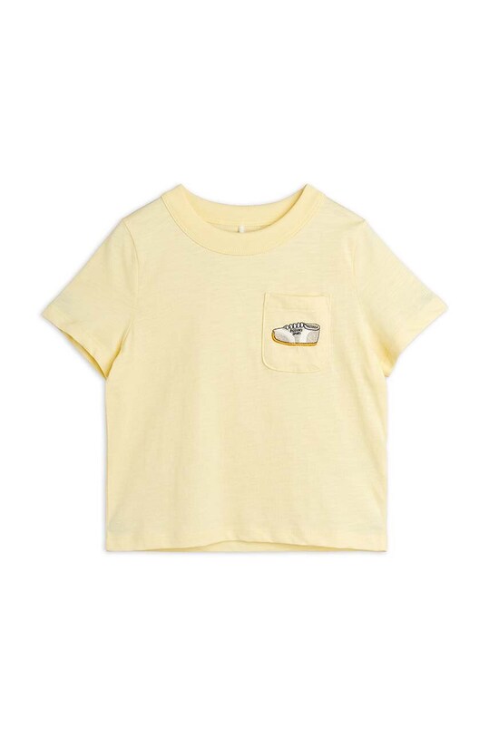 Mini Rodini t-shirt bawełniany dziecięcy Jogging nadruk żółty 2422011123