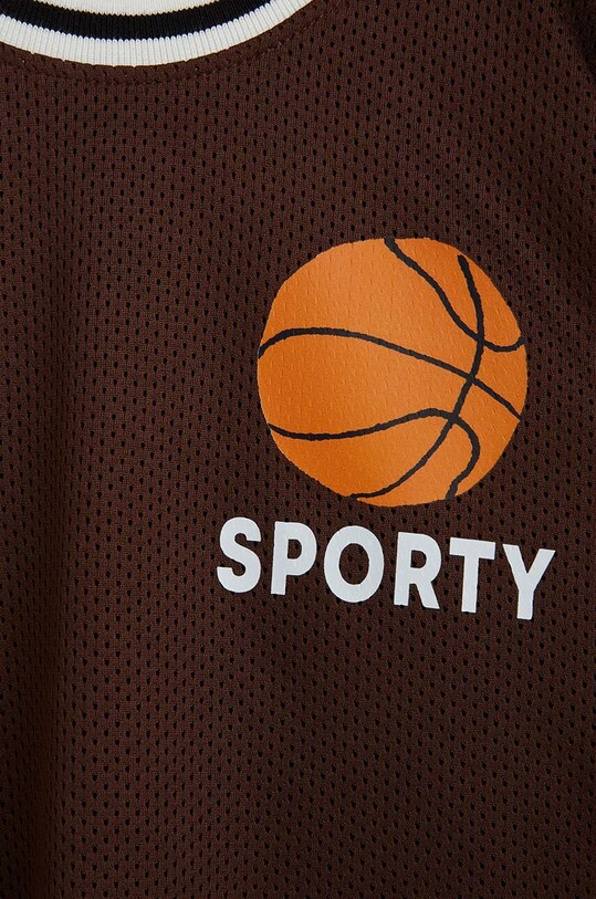 Mini Rodini t-shirt dziecięcy Basket brązowy 2422012316