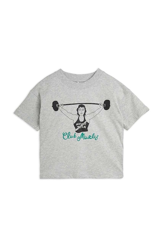 Mini Rodini gyerek pamut póló pamut szürke 2422014394