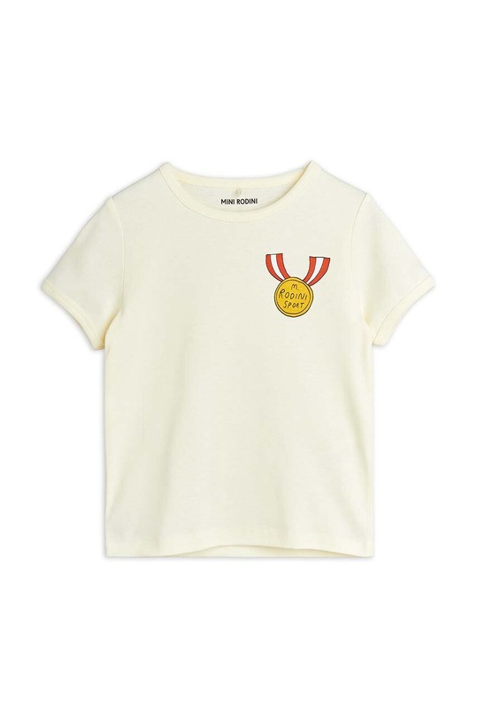 Mini Rodini t-shirt bawełniany dziecięcy Medal nadruk biały 2422014610