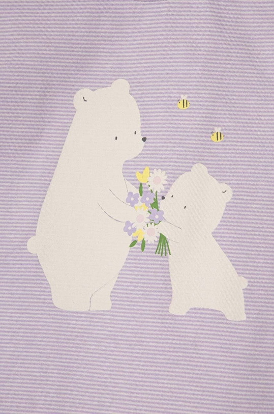 Мальчик Детская хлопковая футболка United Colors of Benetton 3QFNA104E.W.Seasonal фиолетовой