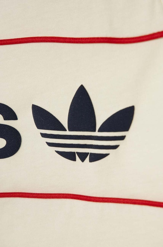 CHLAPEC Dětské bavlněné tričko adidas Originals IP2653 béžová