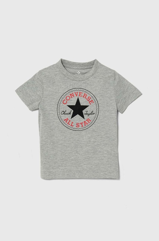 Дитяча бавовняна футболка Converse бавовна сірий 866500