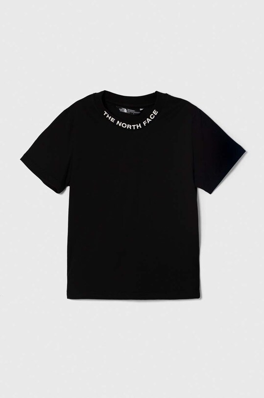 The North Face tricou din bumbac NEW SS ZUMU TEE print negru NF0A877S