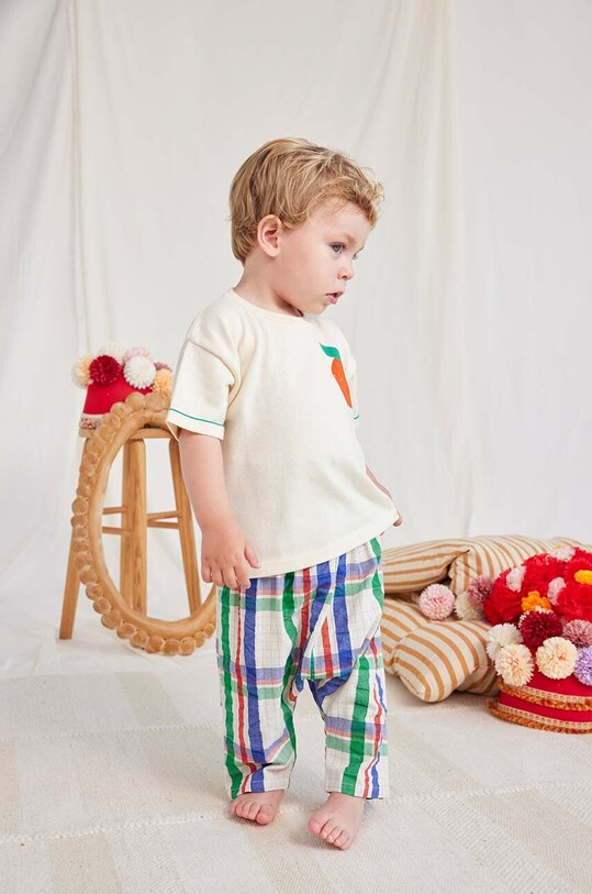 Bobo Choses maglietta in cotone neonati 124AB113 beige