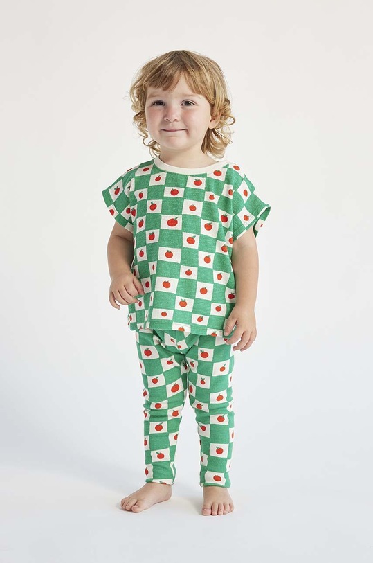 Bobo Choses tricou din bumbac pentru bebelusi cu modele verde 124AB010