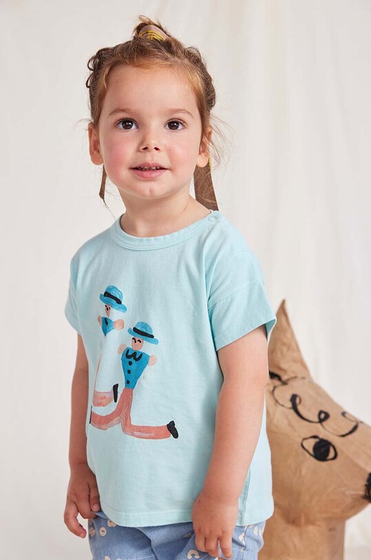 Детская хлопковая футболка Bobo Choses голубой 124AB005
