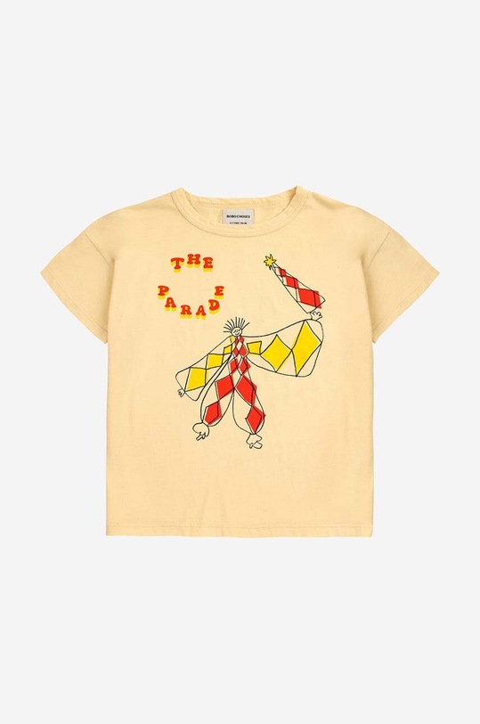 Bobo Choses t-shirt in cotone per bambini 124AC012 giallo SS24