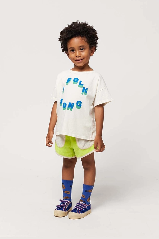 Bobo Choses t-shirt bawełniany dziecięcy 124AC002 biały