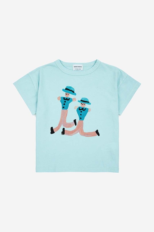 Bobo Choses t-shirt bawełniany dziecięcy 124AC008 niebieski SS24