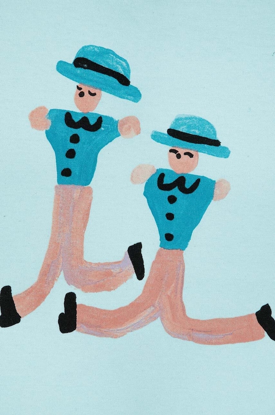 Chłopiec Bobo Choses t-shirt bawełniany dziecięcy 124AC008 niebieski