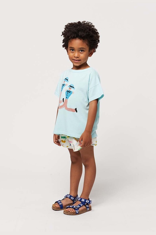 Bobo Choses t-shirt bawełniany dziecięcy 124AC008 niebieski