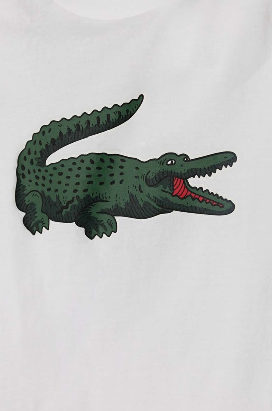 Chłopiec Lacoste t-shirt bawełniany dziecięcy TJ1207 biały