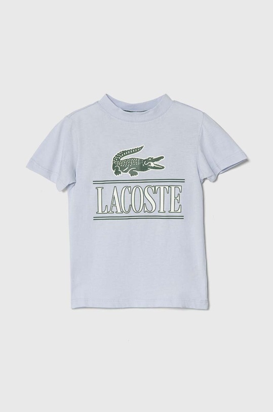 Lacoste t-shirt bawełniany dziecięcy nadruk niebieski TJ3804.PPYH