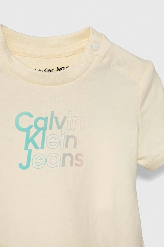 CHLAPEC Dětské tričko Calvin Klein Jeans IN0IN00169.PPYH béžová