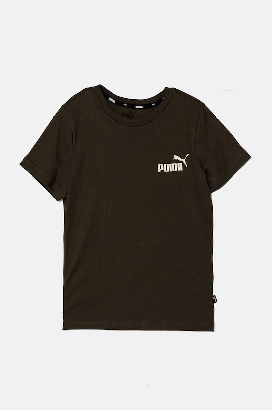Detské bavlnené tričko Puma ESS Small Logo Tee B bavlna zelená 586961
