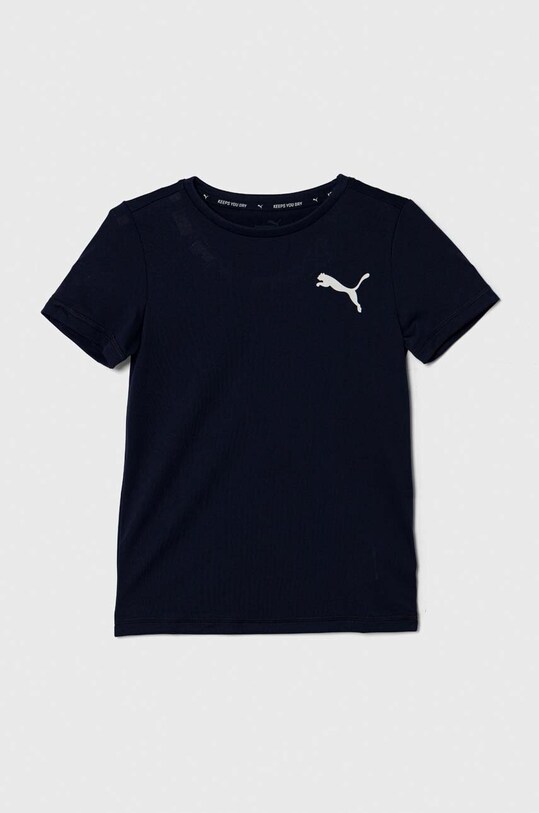 Puma tricou copii ACTIVE Small Logo Tee B print bleumarin 586980