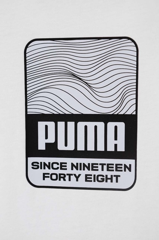 Puma t-shirt bawełniany dziecięcy ACTIVE SPORTS Graphic Tee 679206 biały SS24