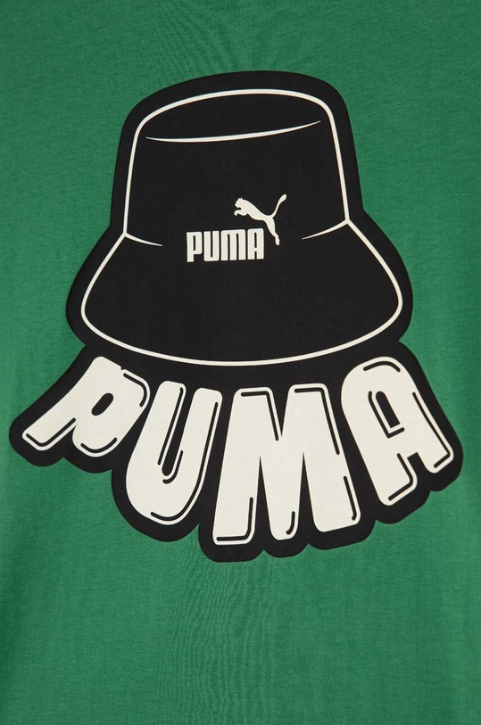 Chłopiec Puma t-shirt bawełniany dziecięcy ESS+ MID 90s Graphic B 679720 zielony