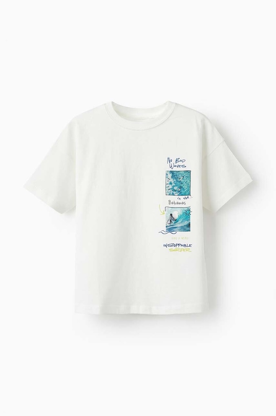 zippy t-shirt bawełniany dziecięcy nadruk biały 3106018204