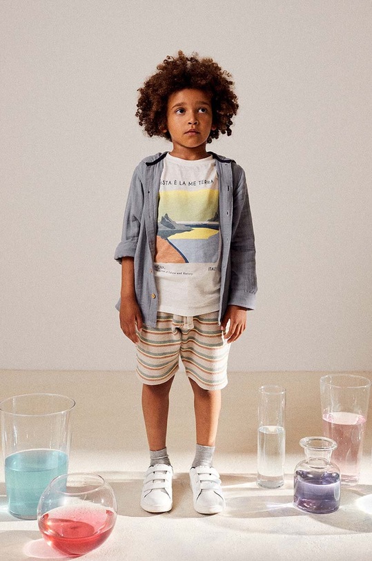 zippy t-shirt bawełniany dziecięcy 3106093005 beżowy