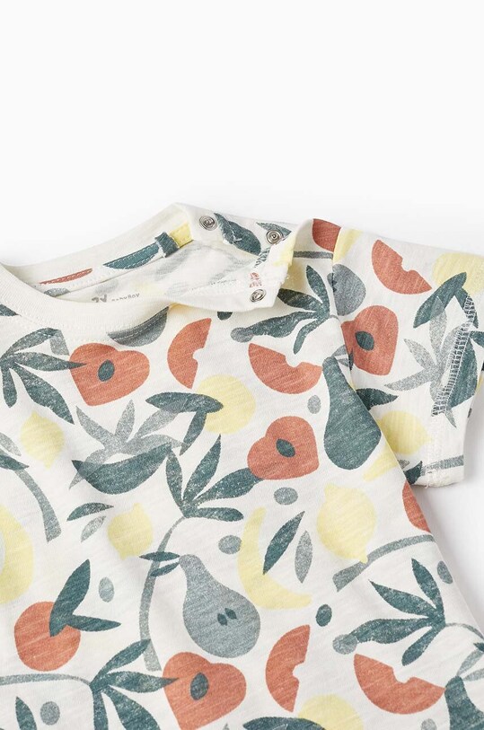 Chłopiec zippy t-shirt bawełniany niemowlęcy 3106098201 beżowy