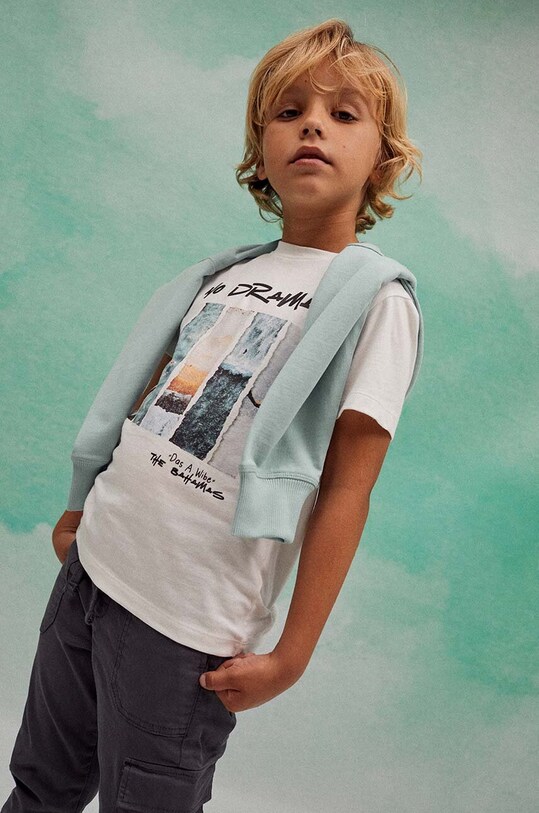 zippy t-shirt bawełniany dziecięcy nadruk biały 3106098502