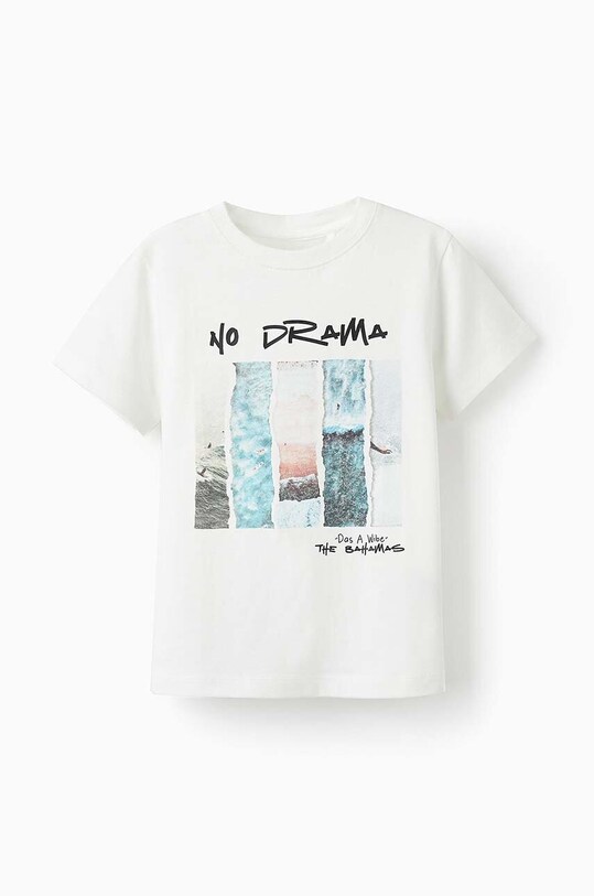 zippy t-shirt bawełniany dziecięcy 3106098502 biały SS24