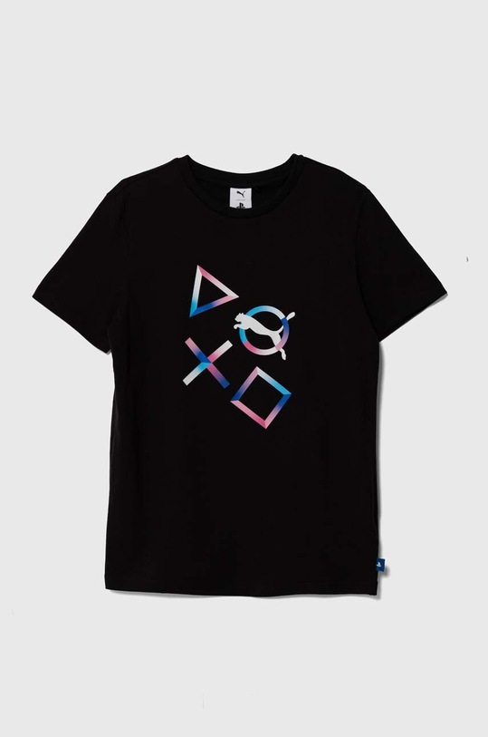 Puma tricou de bumbac pentru copii PUMA X PLAYSTATION print negru 624862