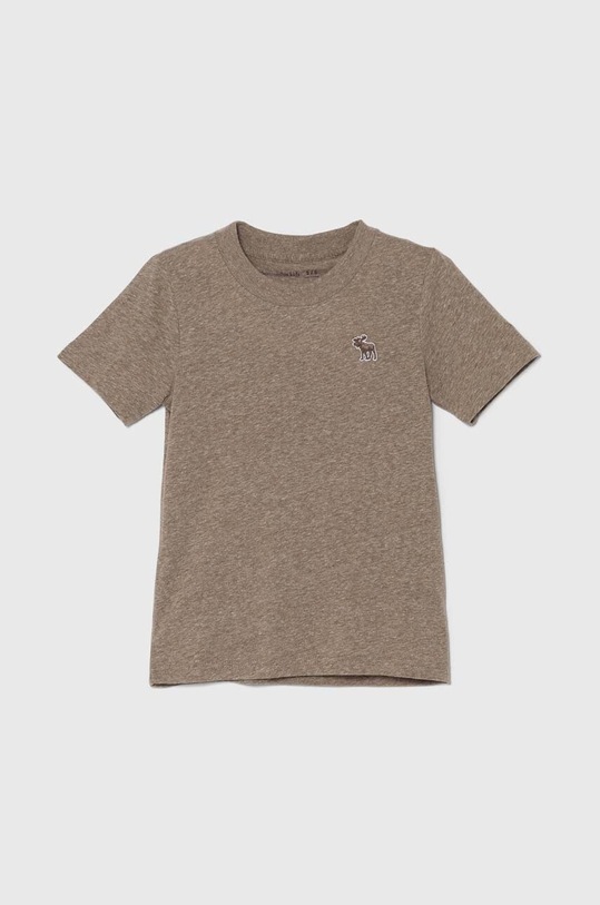 Abercrombie & Fitch t-shirt dziecięcy aplikacja beżowy KI224.4008