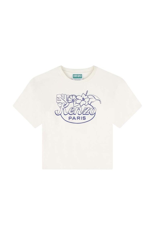 Dětské bavlněné tričko Kenzo Kids K60411.156.162 béžová SS24