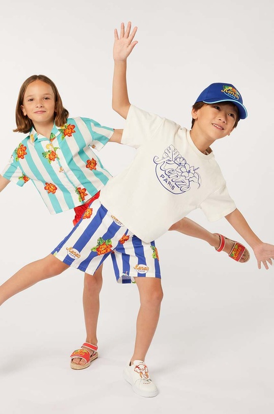 Dětské bavlněné tričko Kenzo Kids K60411.156.162 béžová