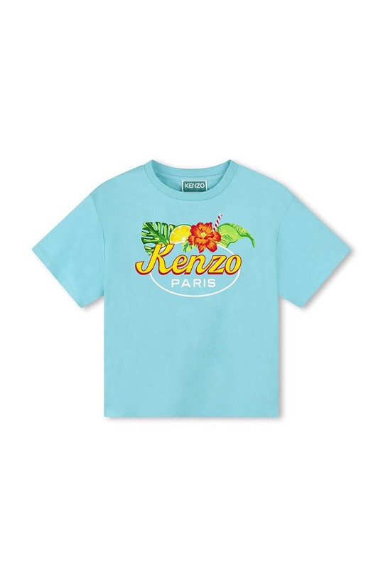 Kenzo Kids t-shirt bawełniany dziecięcy nadruk niebieski K60412.156.162