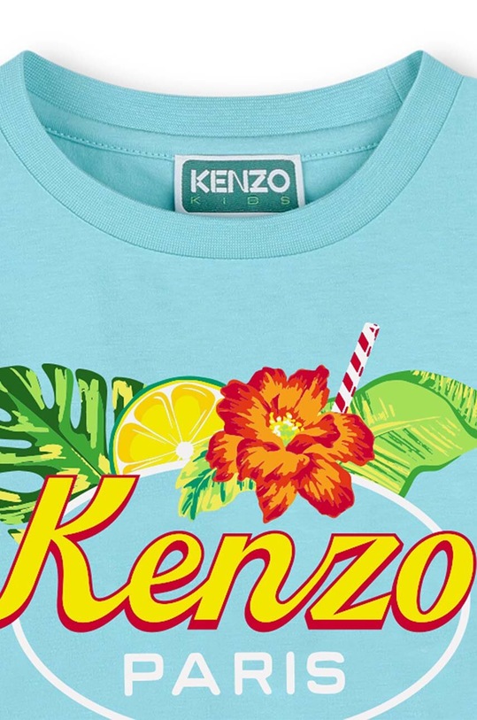 Chłopiec Kenzo Kids t-shirt bawełniany dziecięcy K60412.156.162 niebieski