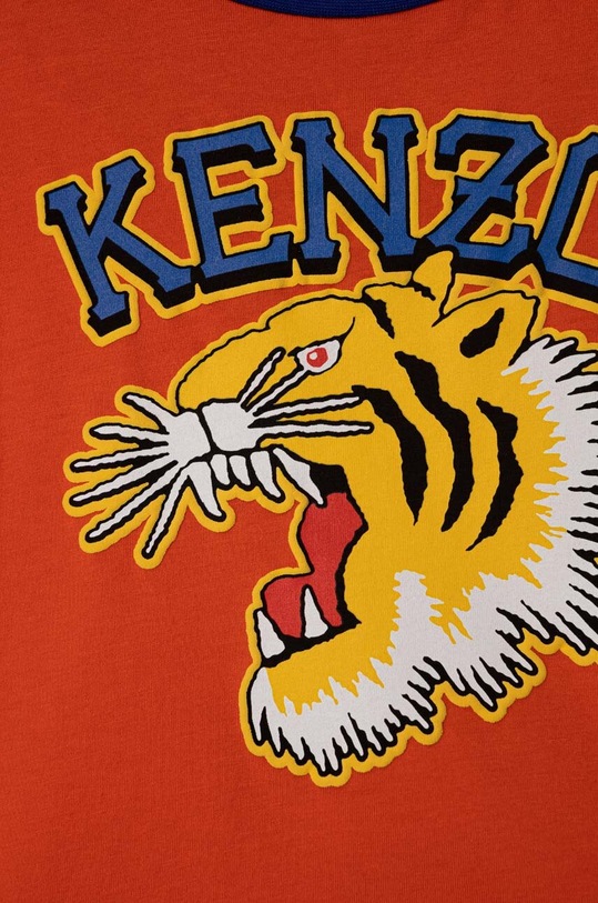 Chłopiec Kenzo Kids t-shirt bawełniany dziecięcy K60833.102.108 pomarańczowy